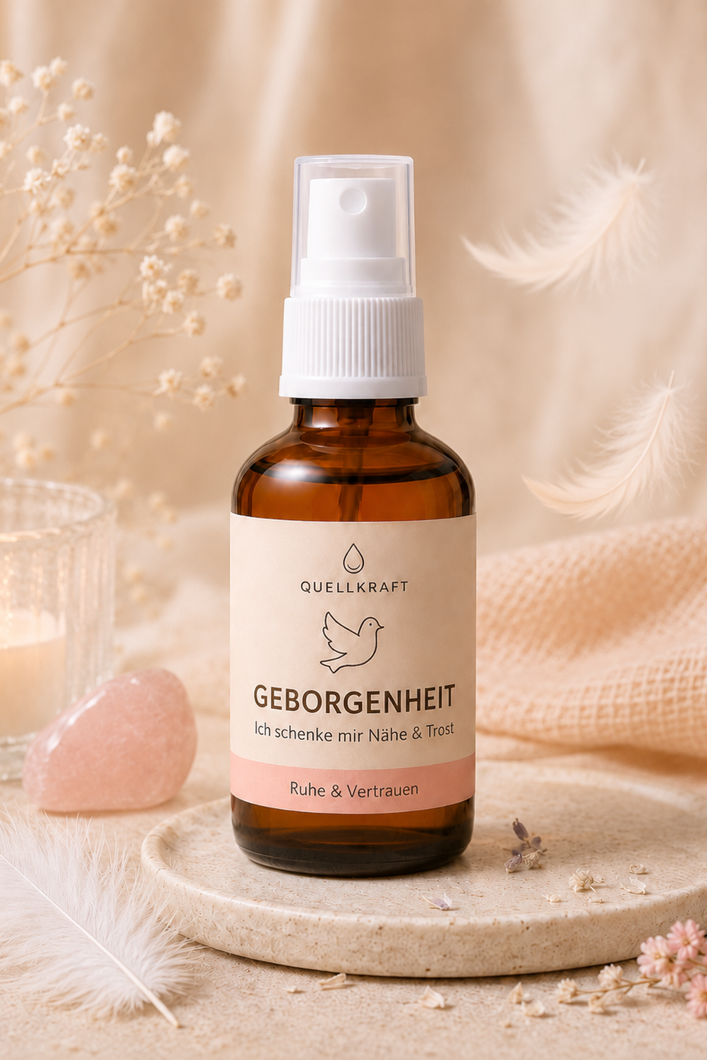 Geborgenheit Quellkraft Raumspray – Szene
