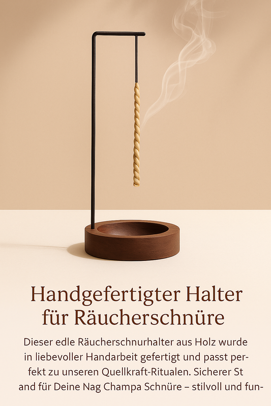 🪵 Handgefertigter Halter für Räucherschnüre