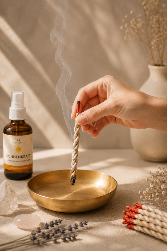 Nag Champa Räucherschnur in Anwendung – Quellkraft